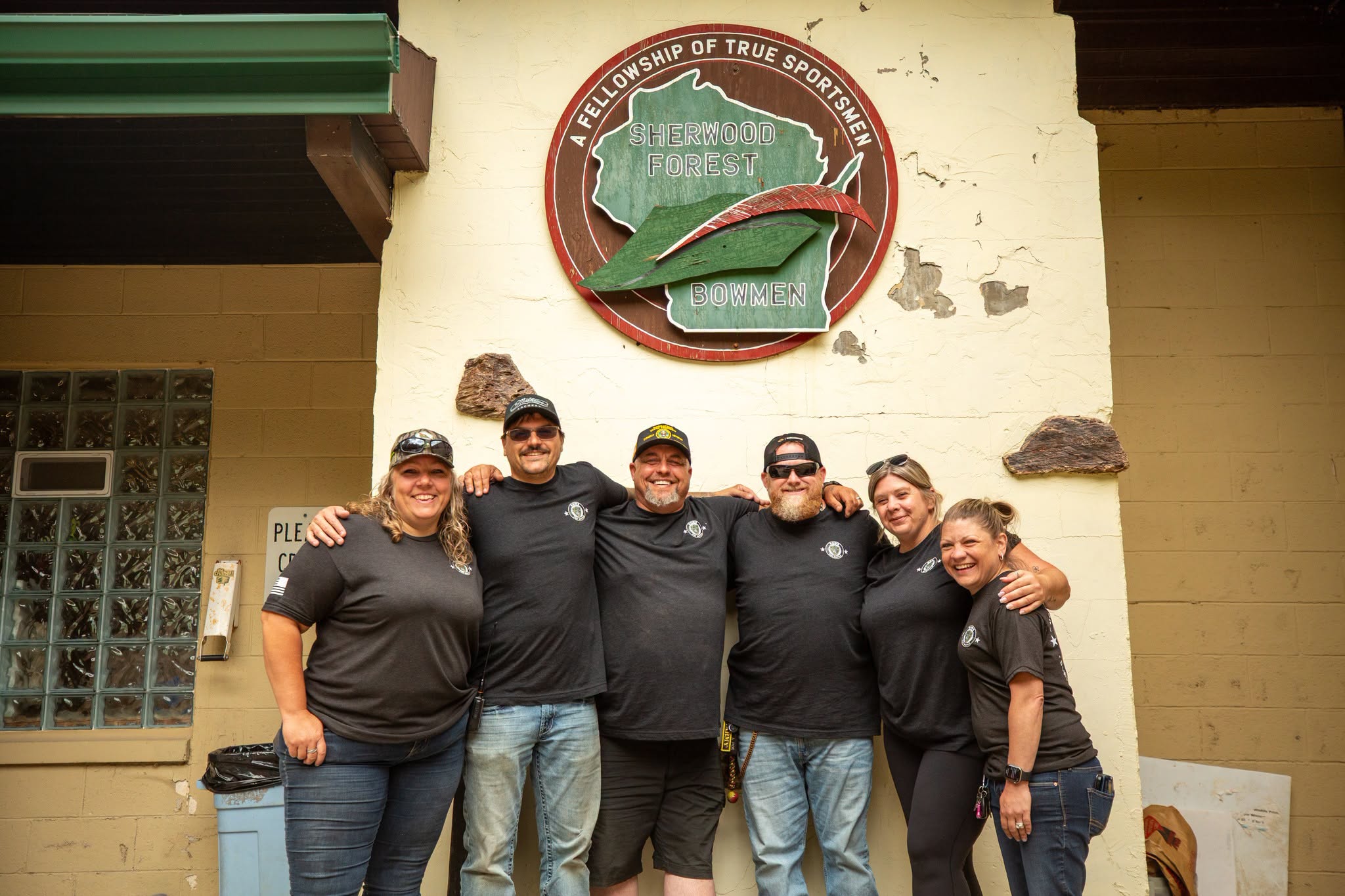 Community supporters gathered at a Bows for Battle event